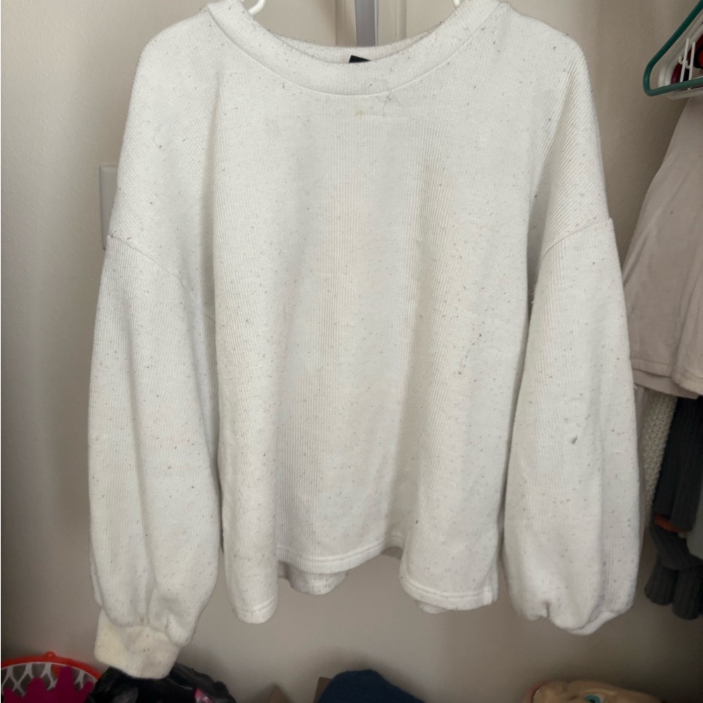 SHEIN White Crew Neck Sweater
